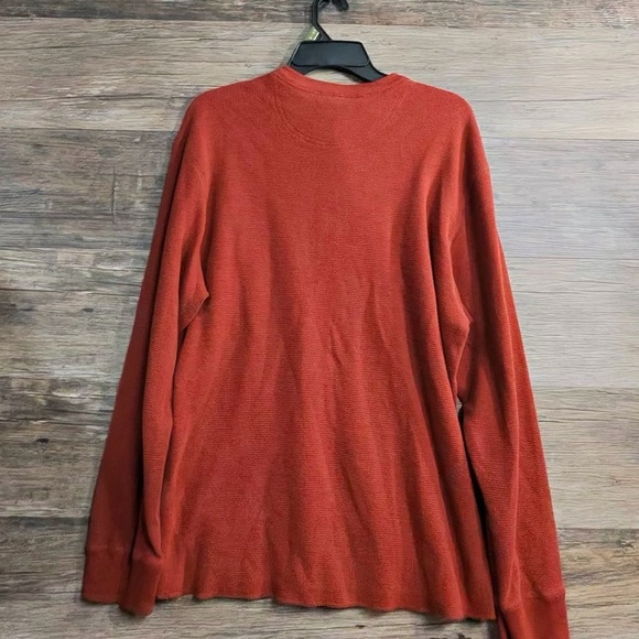 Sonoma Men's Rust Long Sleeve Henley - Picture 8 of 8